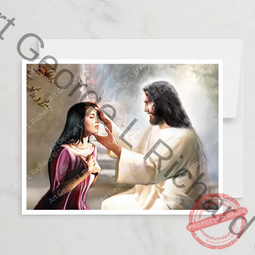 Jesus Forgives and Absolves Note Card Front Display Image