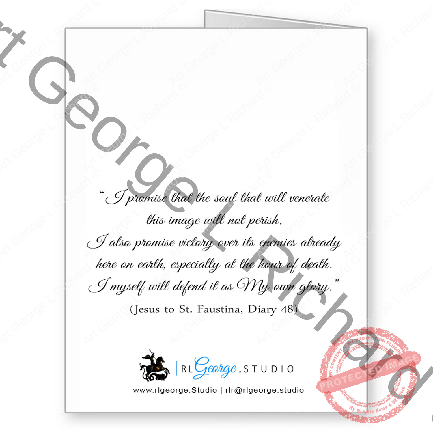 The Divine Mercy Note Card (with envelope) - Image 4