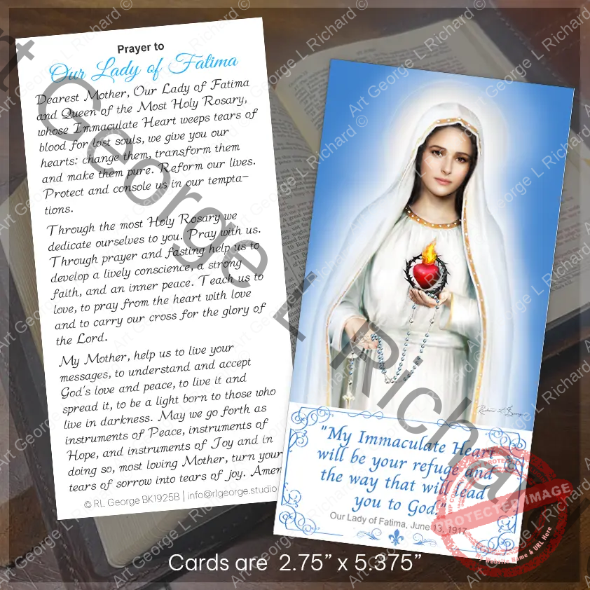 Our Lady of Fatima Immaculate Heart of Mary Bookmark