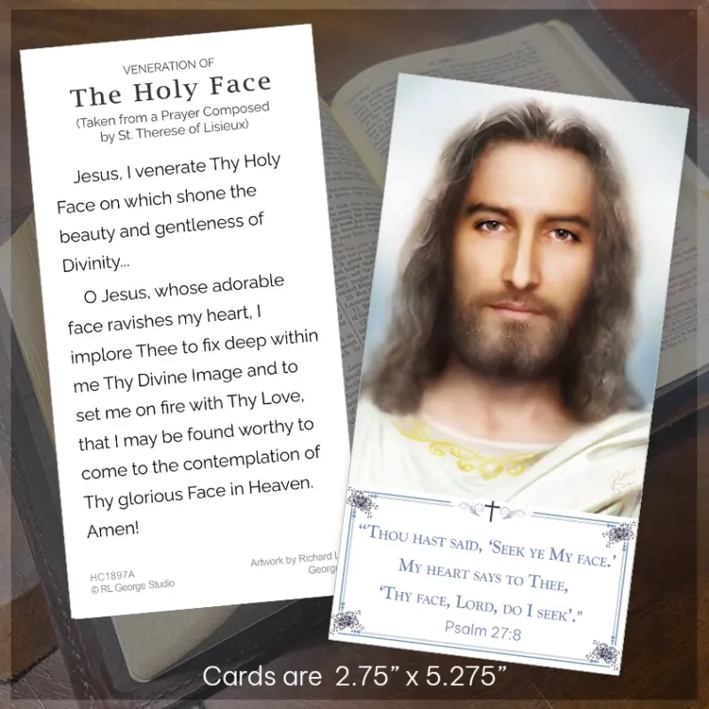 The Holy Face Holy Card 1897A Display Image