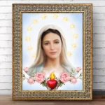 The Most Loving Mother Brown Eyes Gold Crux frame