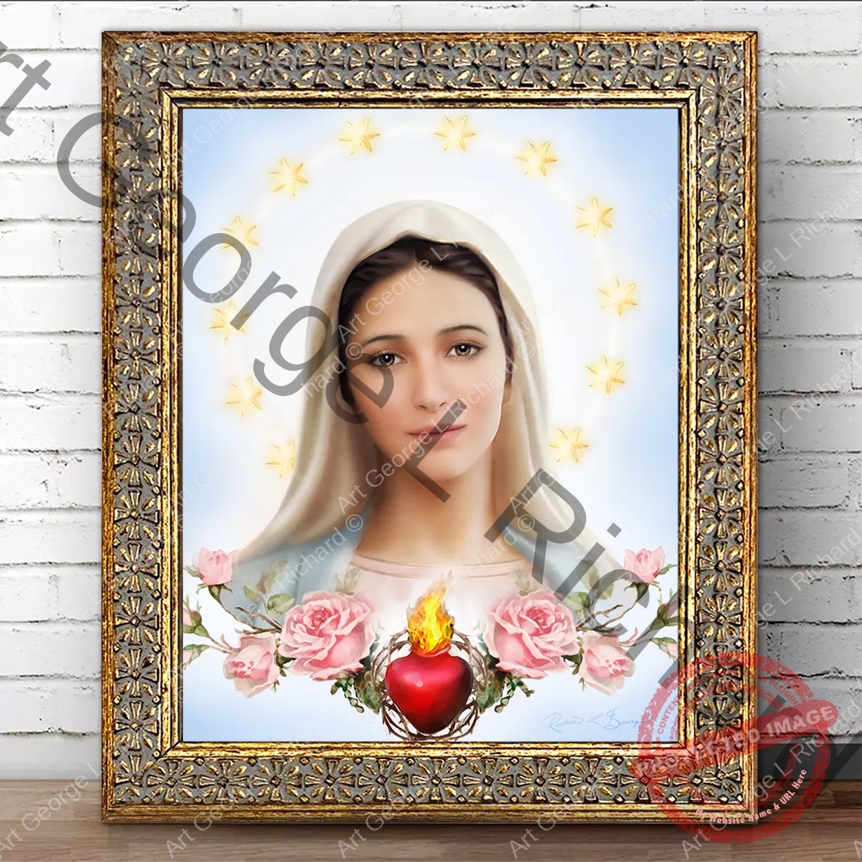 The Most Loving Mother Brown Eyes Gold Crux frame