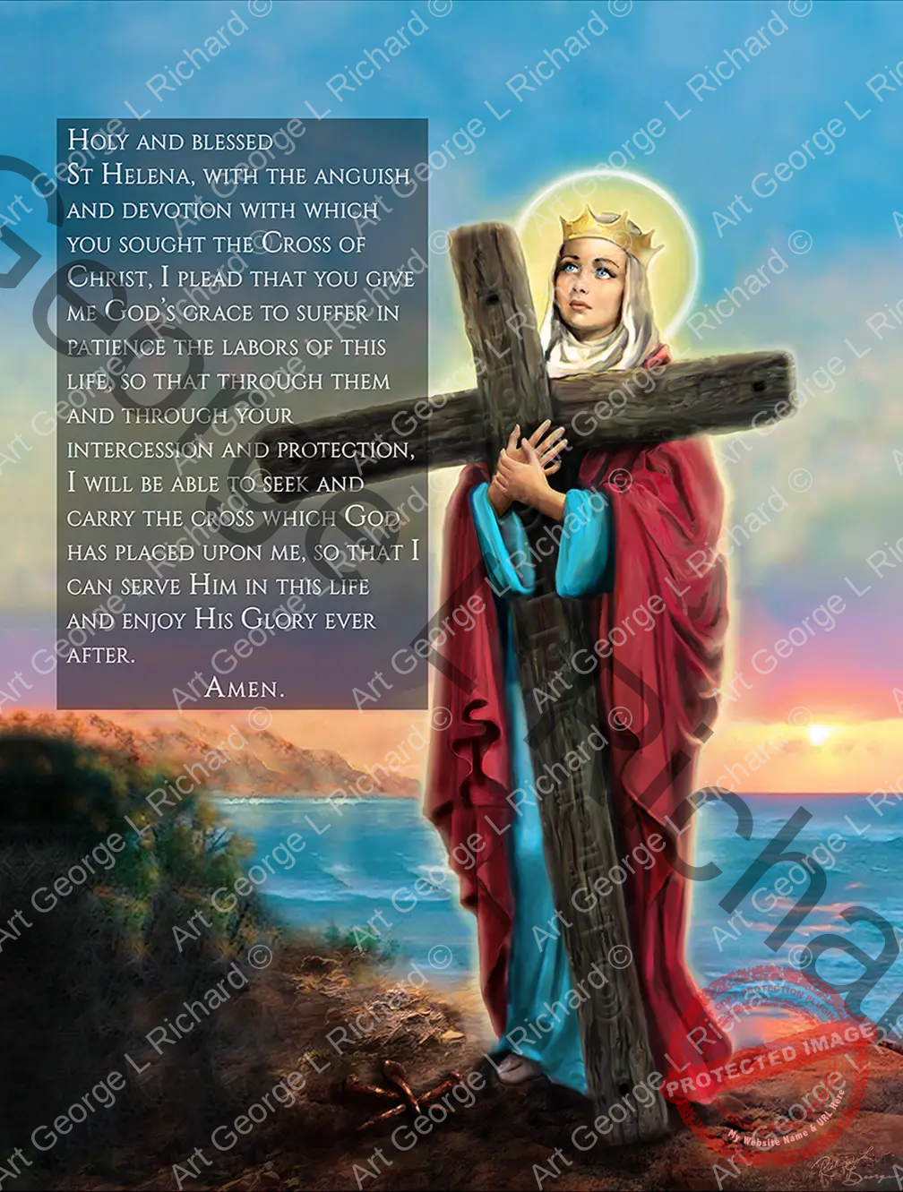 Saint Helena Finder of the True Cross Prayer Blanket Image