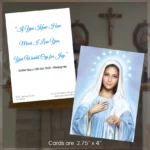 Our Lady of Medjugorje Message Prayer Card Display Card Back