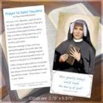 Saint Faustina Bookmark Prayer Card Display Image