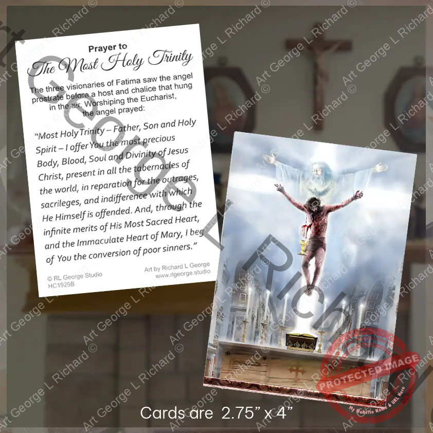 The Most Holy Trinity Holy Card Display Image