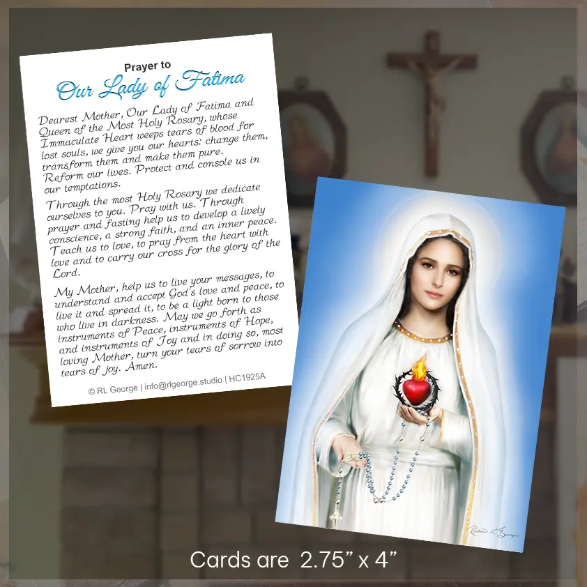 Our Lady of Fatima Prayer Card display image
