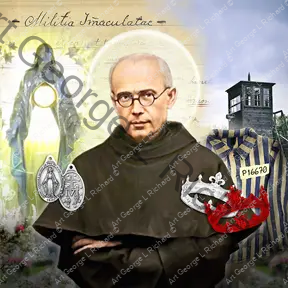 Saint Maximilian Maria Kolbe Religious Art By Artist Richard L George Home Page Sisplay Image