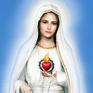 Image of Our Lady of Fatima Immaculate Heart Artwork by Richard L George