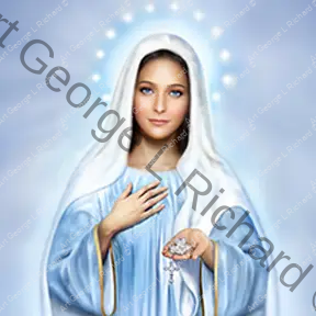 Our Lady of Medjugorje Queen of Peace Religious Art By RL George