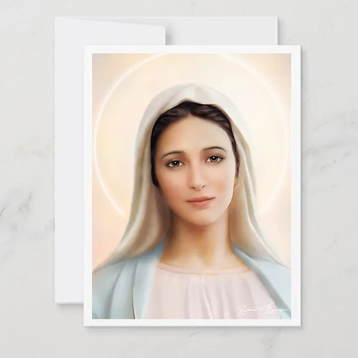Our Lady of Medjugorje Tihaljina By R.L. George Note Card Display Image