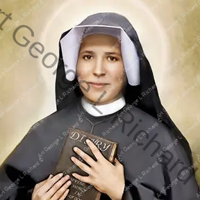 Saint Faustina Religious Artwork By Artist R.L. George
