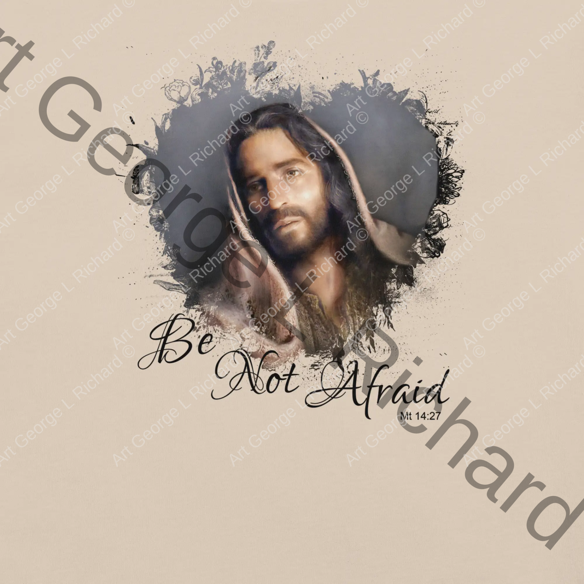 Portrait of Christ Be Not Afraid Unisex t-shirt - Image 3