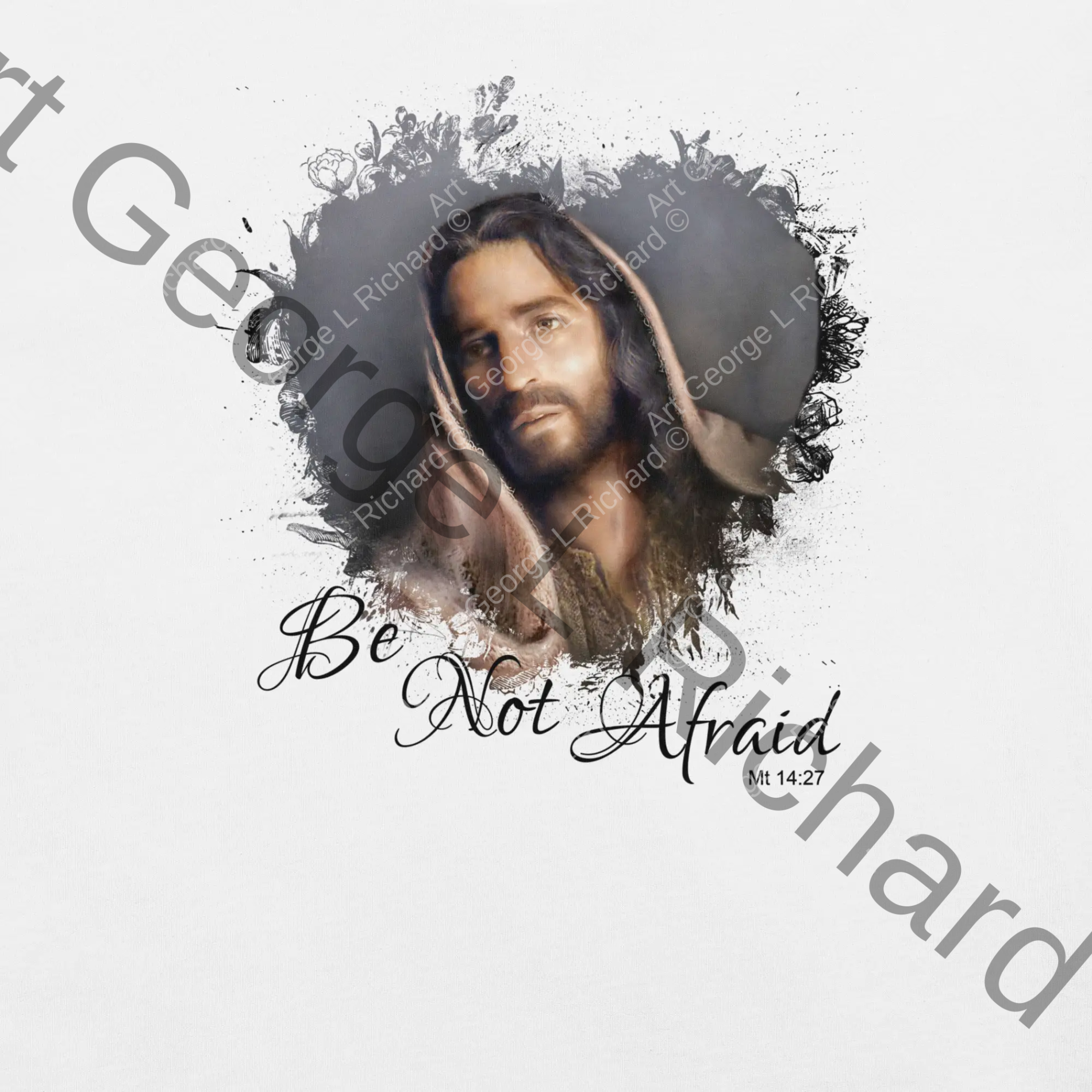 Portrait of Christ Be Not Afraid Unisex t-shirt - Image 4